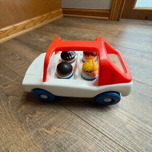 Vintage Little Tikes Toddle Tots Family Car With 4 Toddle Tots